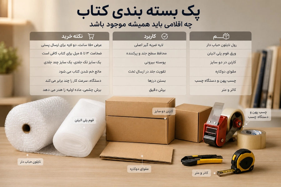 پک بسته بندی کتاب:
